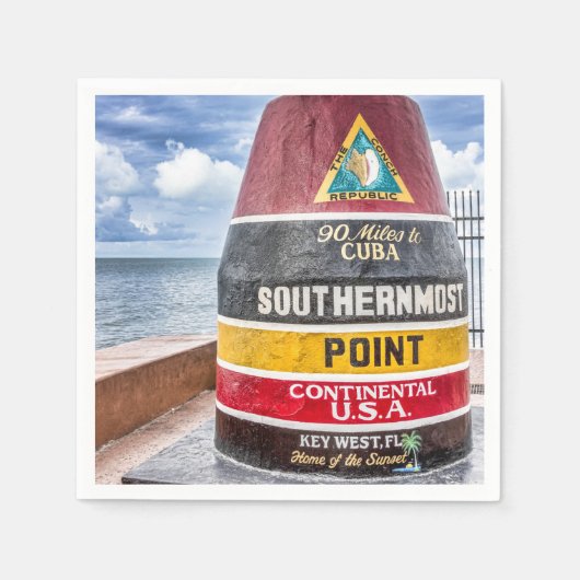 Key West Florida Cocktail servetten (Voorkant)