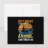 Key West florida de oceaan roept en ik moet Briefkaart (Voorkant / Achterkant)