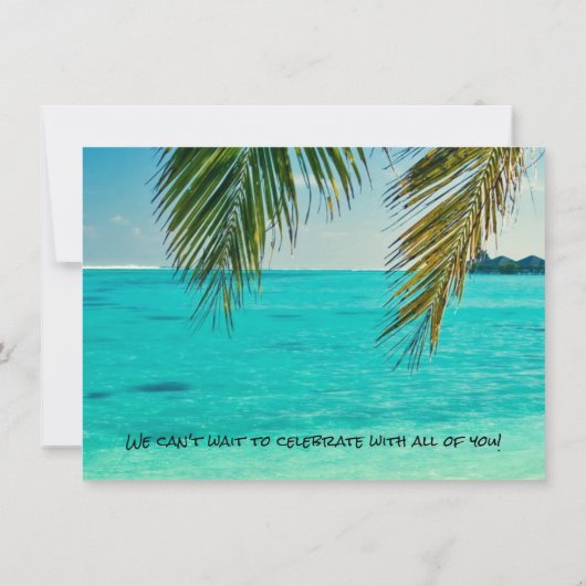 Key West, Florida Destination Wedding Save The Date (Achterkant)