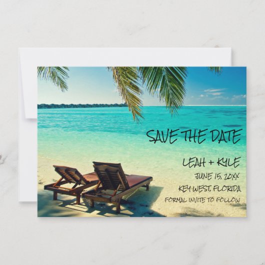 Key West, Florida Destination Wedding Save The Date (Voorkant)