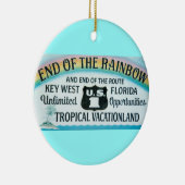 Key West Florida End of the Rainbow Sign Ornament (Rechts)