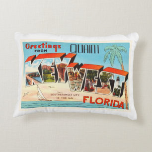 Key West Florida FL Old Vintage Travel Souvenir Accent Kussen