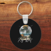 Key West Florida Fl Palmbomen Sleutelhanger (Voorkant)