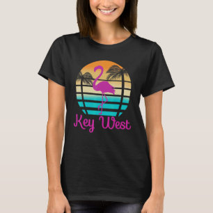 Key West Florida Flamingo Tropical Beach T-shirt
