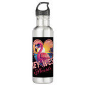 Key West Florida Flamingo Waterfles (Voorkant)