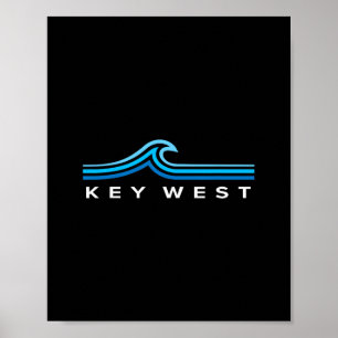 Key West Florida Golven Vintage Heren Dames Jongen Poster