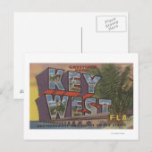 Key West, Florida - Grote Letter-scènes Briefkaart (Voorkant / Achterkant)