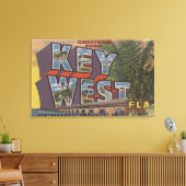 Key West, Florida - Grote Letter-scènes Canvas Afdruk (Insitu (Woonkamer))