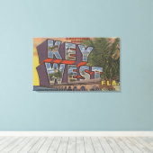Key West, Florida - Grote Letter-scènes Canvas Afdruk (Insitu (Houten vloer))