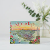 Key West Florida Illustratie Briefkaart (Staand voorkant)