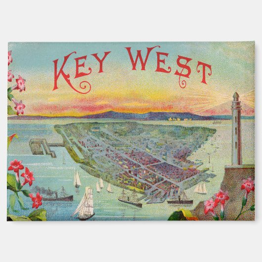 Key West Florida  illustratie Magneet (Voorkant)