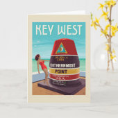 Key West | Florida Kaart (Gele Bloem)