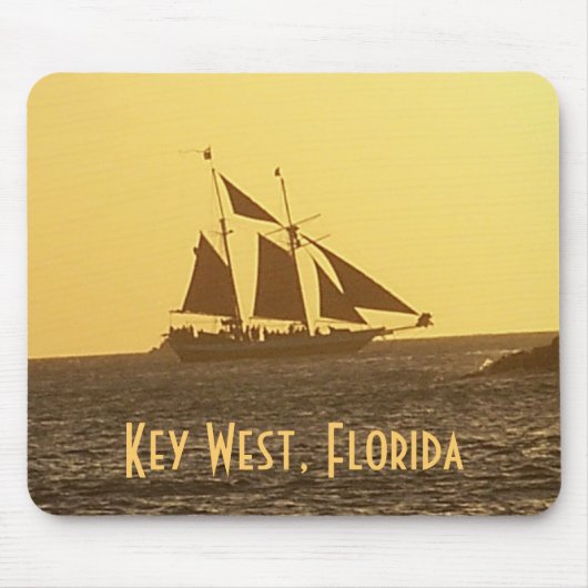 Key West Florida Keys Clipper Ship MousePad Foto Muismat (Voorkant)