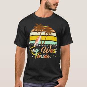 Key West Florida Keys Retro 70s Beach Vaca T-shirt