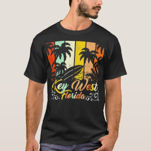 Key West Florida Keys Retro 70s Beach Vaca T-shirt