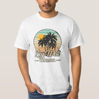 Key West Florida Keys Retro 70s Beach Vacation T-shirt