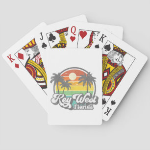 Key West Florida Keys Retro 70's strand Vac Pokerkaarten