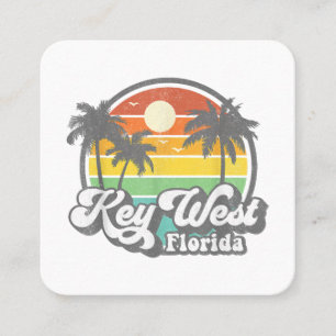 Key West Florida Keys Retro 70's strand Vac Vierkante Visitekaartje