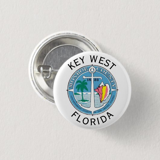 Key West - Florida Keys Ronde Button 3,2 Cm (Voorkant /achterkant)