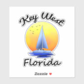 Key West Florida Keys Sailing Sticker (Vel)