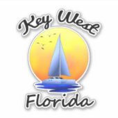 Key West Florida Keys Sailing Sticker (Voorkant)