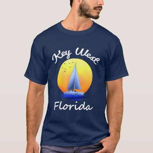 Key West Florida Keys Sailing T-shirt (Voorkant)