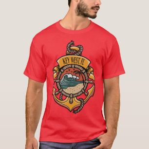 Key West Florida Keys Varen Vissend Zeilstrand T-shirt