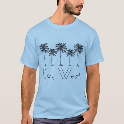 Key West Florida Kokospalmboom T-shirt (Voorkant)