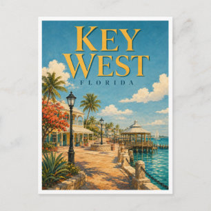 Key West Florida Mallory Square GeoSaga Briefkaart