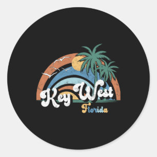 Key West Florida Miami Sfeer Strand Zonne Staat  Ronde Sticker