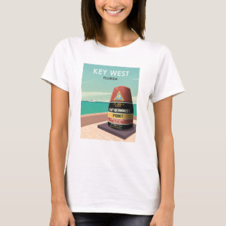 Key West Florida Mile Zero Vintage Travel T-shirt