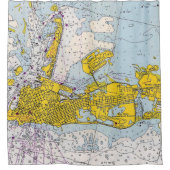 Key West Florida nautische kaart Douchegordijn (Voorkant)