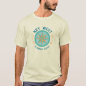 Key West Florida Nautische Lengtegraad T-shirt (Voorkant)