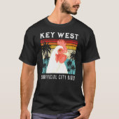 Key West Florida officieuze stad vogel souvenir T-shirt (Voorkant)
