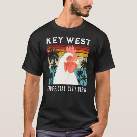 Key West Florida officieuze stad vogel souvenir T-shirt (Voorkant)