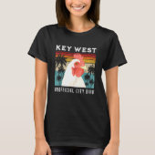 Key West Florida officieuze stad vogel souvenir T-shirt (Voorkant)