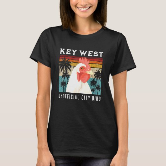 Key West Florida officieuze stad vogel souvenir T-shirt (Voorkant)