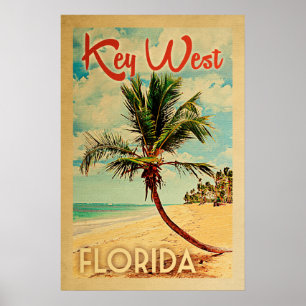 Key West Florida  Palm Tree Beach Poster