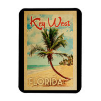 Key West Florida Palm Tree Beach Vintage Travel