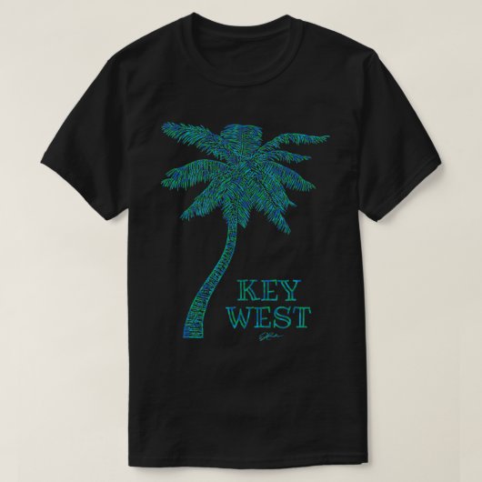 Key West Florida Palm Tree T-shirt (Design voorkant)