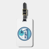 Key West Florida Palmboom Vogels Bagagelabel (Voorkant verticaal)