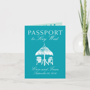 Key West Florida Passport bruiloft uitnodiging