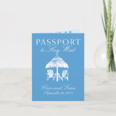 Key West Florida Passport bruiloft uitnodiging (Voorkant)