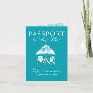 Key West Florida Passport bruiloft uitnodiging
