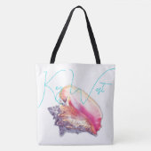 Key West Florida Pink Conch Shell Tote Bag (Voorkant)