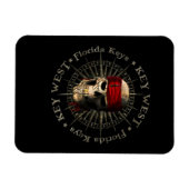Key West Florida Pirate Skull Magneet (Horizontaal)
