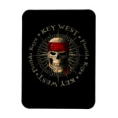 Key West Florida Pirate Skull Magneet (Verticaal)