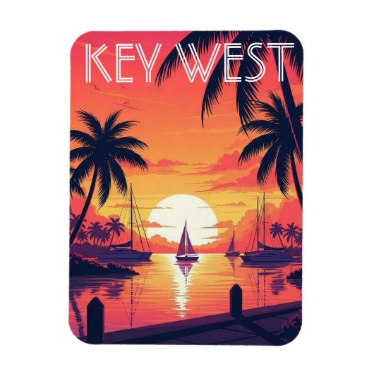 Key West Florida Postcard Magneet (Verticaal)