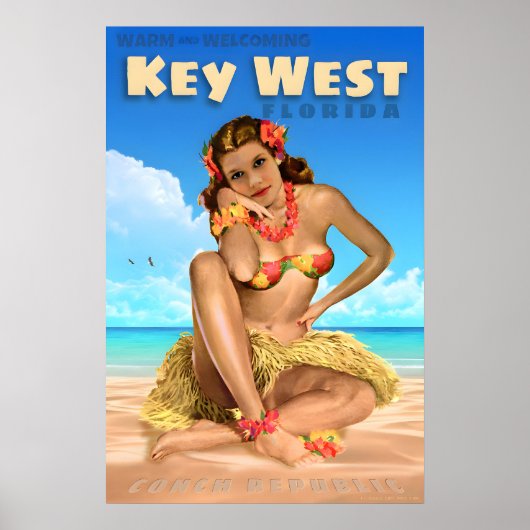 Key West Florida Reisposter Zee Arend Angourie Poster (Voorkant)