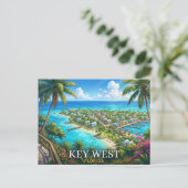 Key West Florida Reizen Briefkaart (Staand voorkant)